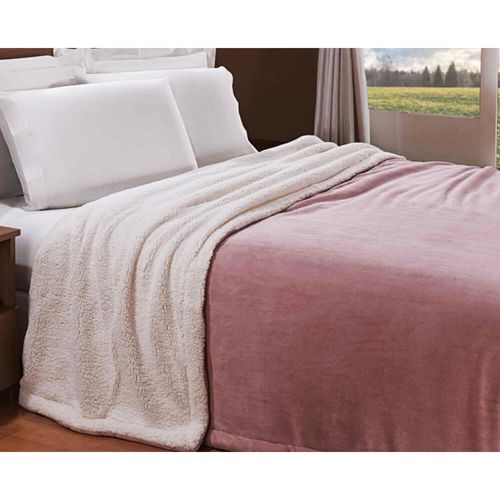 Edredom Queen Aspen Dupla Face Fleece / Sherpa - Andreza