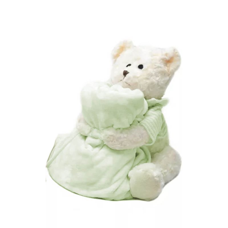 Kit-Urso-de-Pelucia-com-Manta-Flannel-Infantil---Andreza---Verde