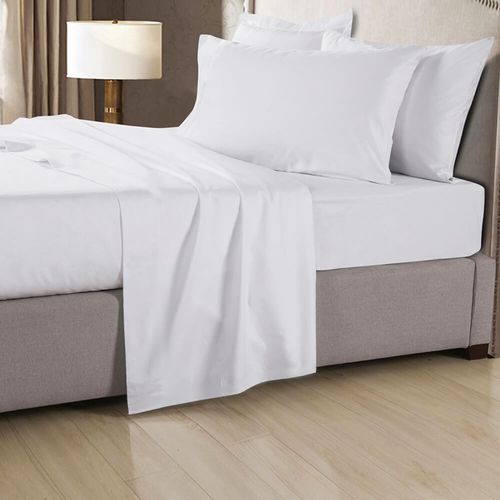 Lençol Solteiro para Hotel sem elástico 180 fios Tecido Misto 1,60m x 2,50m- Tresor