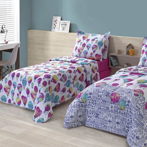 Kit Colcha / Cobre leito Infantil Feminino Estampado - Andreza