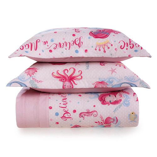 Kit Colcha / Cobre Leito Tamanho Casal Feminino 180 fios - Karsten
