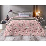 Edredom-Queen-Plush-Sherpa-Estampado-Hedrons-Sepia