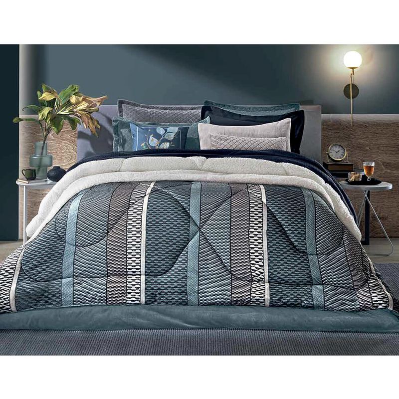Edredom-Queen-Plush-Sherpa-Estampado-Hedrons-Bristol