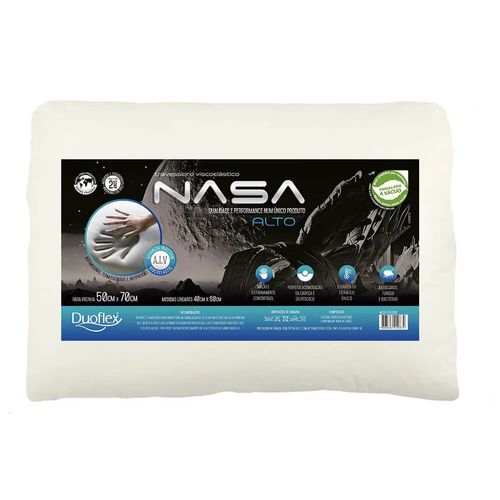 Travesseiro Viscoelástico Nasa x Alto - Duoflex