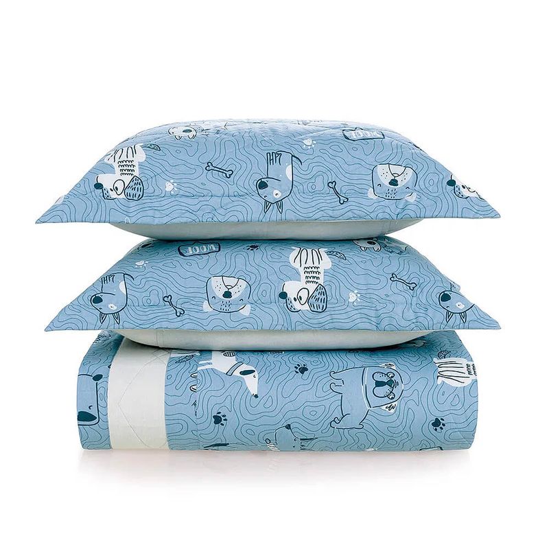 Kit-Colcha--Cobre-Leito-Infantil-Masculino-180-fios---Karsten-Boris-Casal