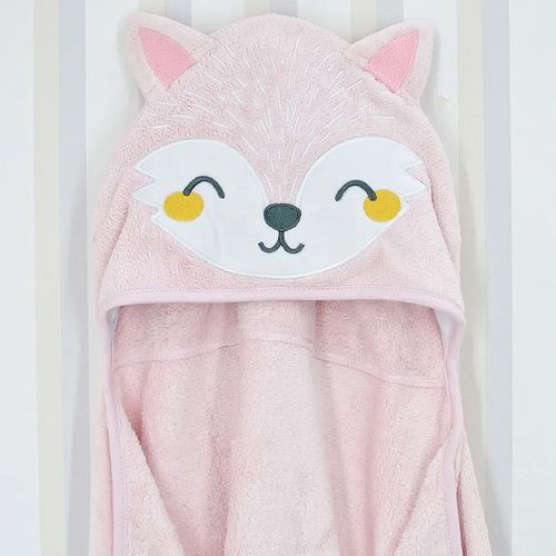 Toalha de Banho Infantil com Capuz Raposa - Laço Home