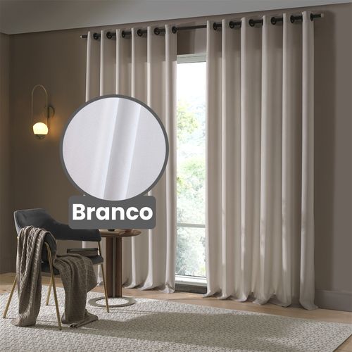 Cortina Rustica Oxford 3,0 x 2,5m - Bella Janela