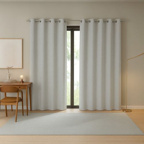 Cortina para Sala / Quarto Rustica Menfis 2,6m x 2,3 - Bella Janela