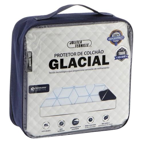Protetor de Colchão Solteiro Impermeável Glacial - Jolitex
