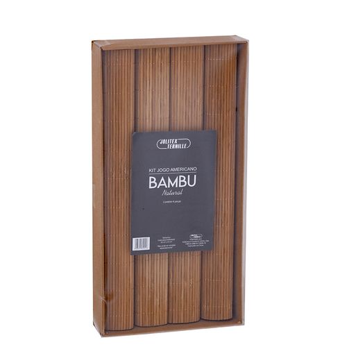 Kit 4 Peças Americano Bambu Natural - Jolitex